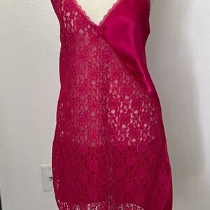 Elegant Pink Lace Nightgown